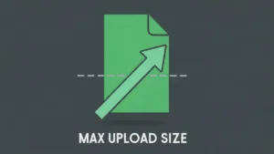 A flat green geometric file icon with a bold mint-colored arrow pointing upward, symbolizing increased capacity.