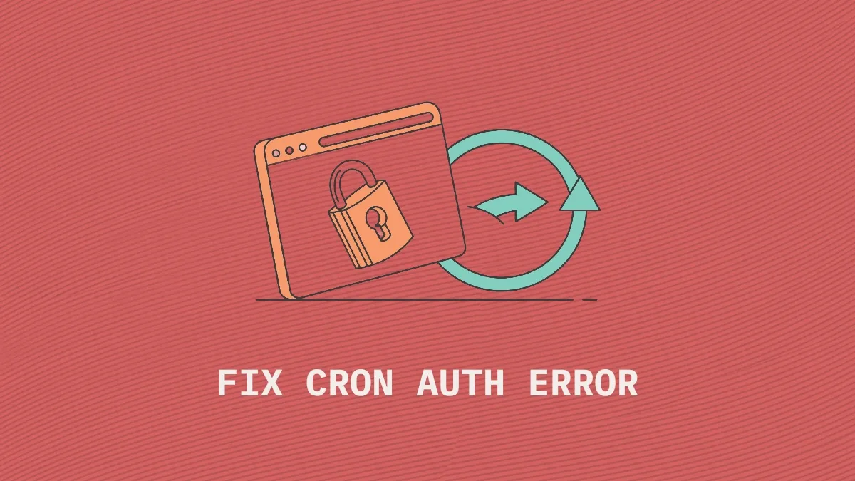 Featured image illustration for the DevAnswers tutorial: FIX CRON AUTH ERROR